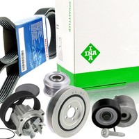 Bosch 6PK1306 Keilrippenriemen-Satz + Riemenscheibe Freilauf Wapu FüR Fiat Ford