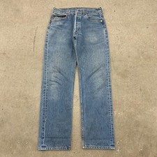 Vtg USA made Levi's 501 Jeans Mens 32x34 Blue Denim Button Fly Straight Leg