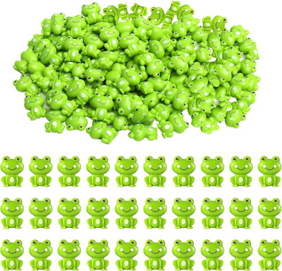 100Pcs Mini Grüne Plastik Frosch, Mini Frösche Grüne Frosch-Figuren,Fairy Garden