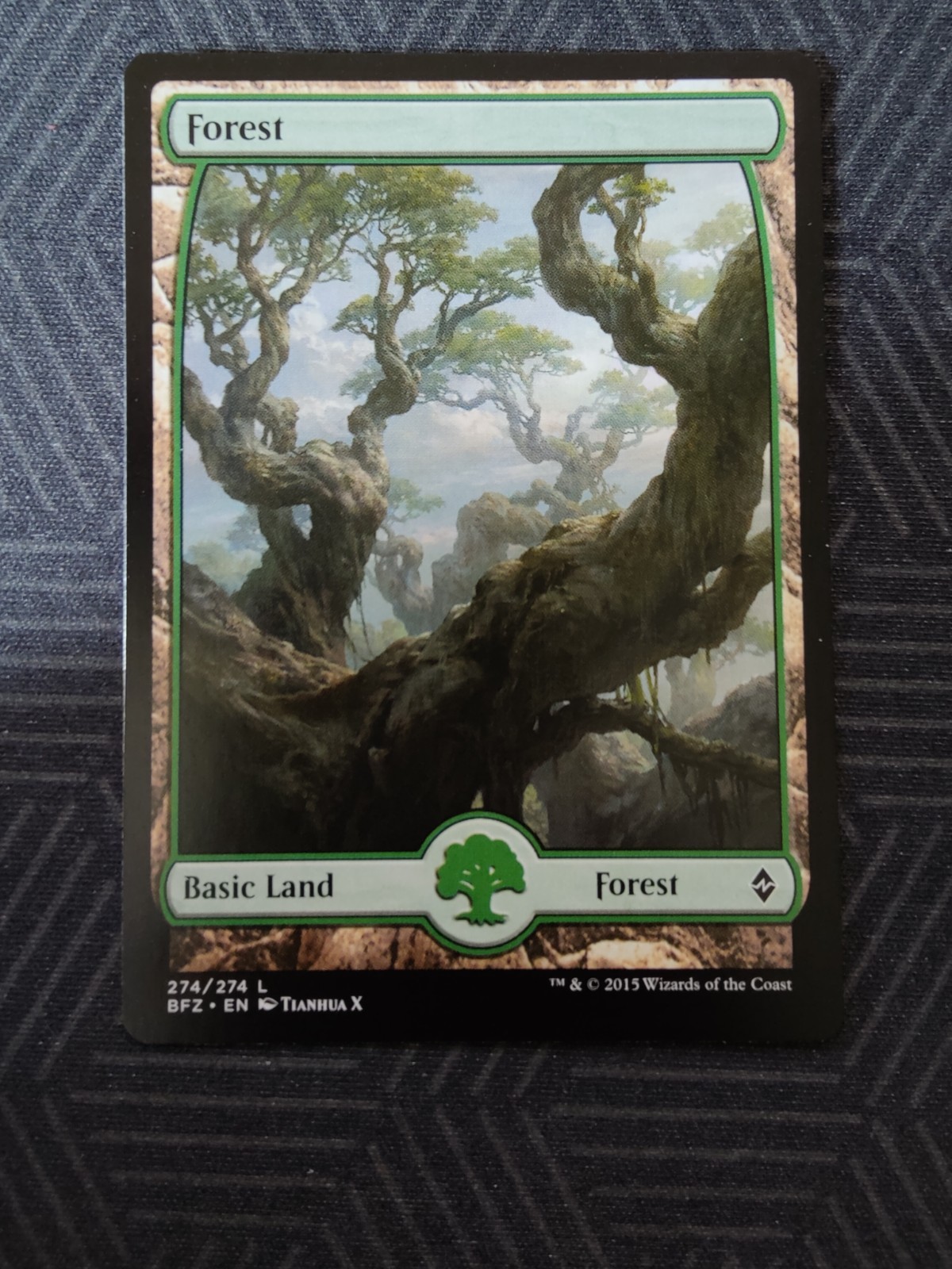 mtg forest full art 274 battle for zendikar
