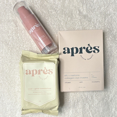 après active beauty Collagen Eye Masks + Cool + Glow Wipes Firming Set
