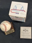 Hank Aaron Autographed Baseball With Display Case