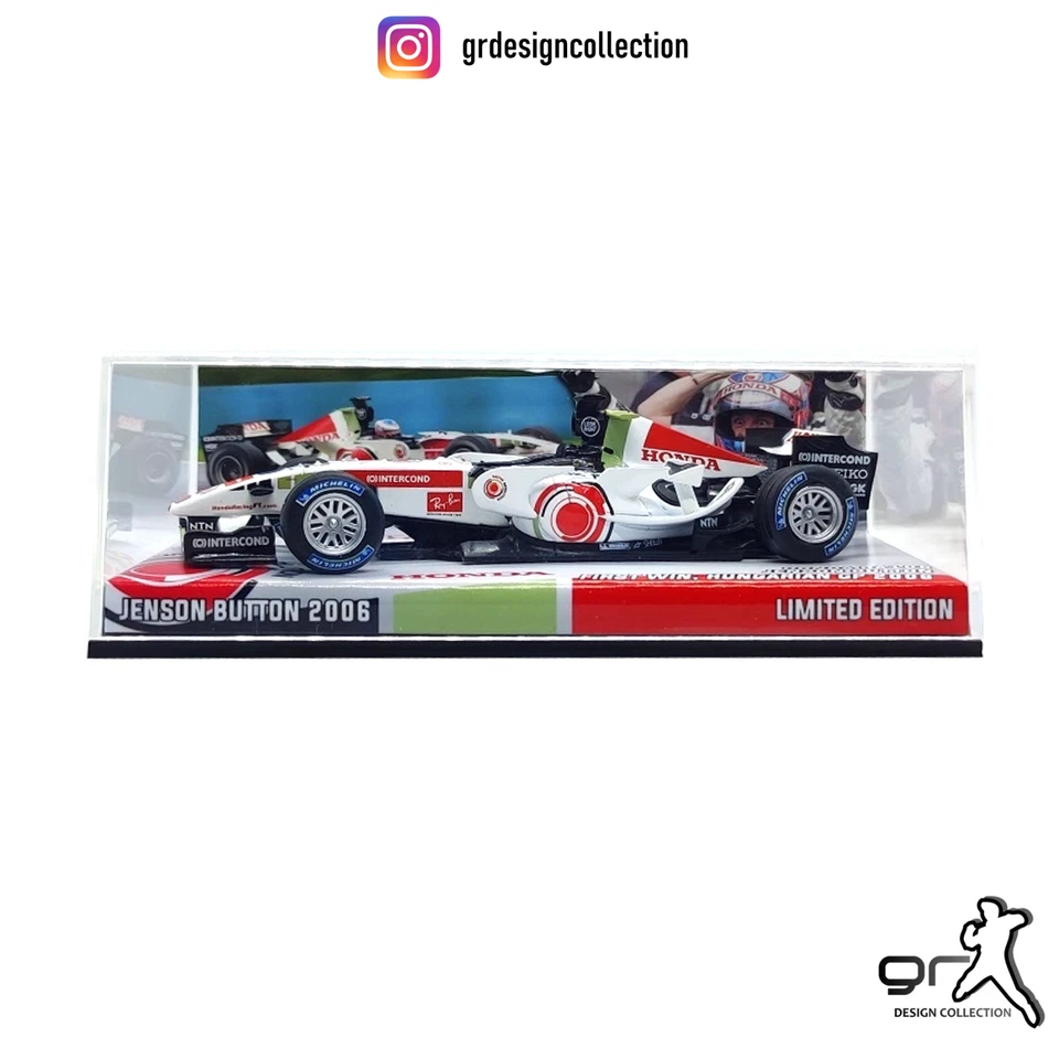 Jenson Button - Honda RA106 - F1 Winner Hungarian GP 2006 / Altaya - IXO / 1:43 - Immagine 2 di 4