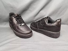 Nike Air Force 1 '07 Sneakers Leather Triple Black Women's Size 7 NEW NO BOX