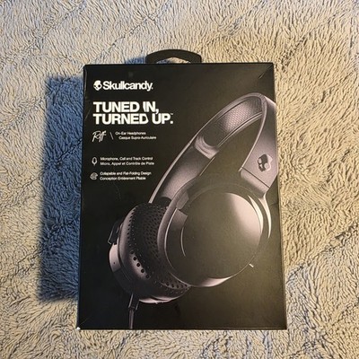 Skullcandy Riff On-Ear Headphones Black, Built-In Mic, Foldable, 3.5mm Jack
