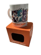 Vintage IAMS CAT FOOD Multi-Color Coffee Tea MUG of Several CATS Kittens New