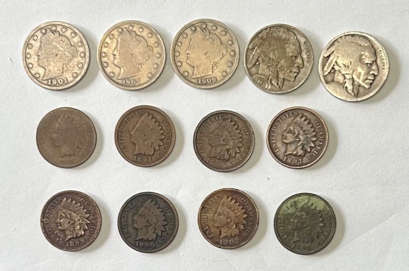 V Nickels- Buffalo Nickels- Indian Head Pennies