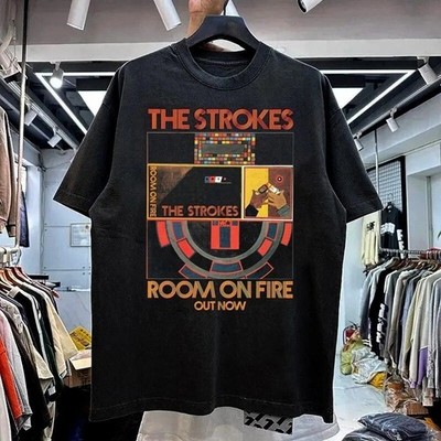 The Strokes Room On Fire Black Unisex T shirt Remake Men Women S-5XL