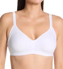 Warner's Easy Does It Smoothing Contour Wirefree Bra, White, Size S 0131