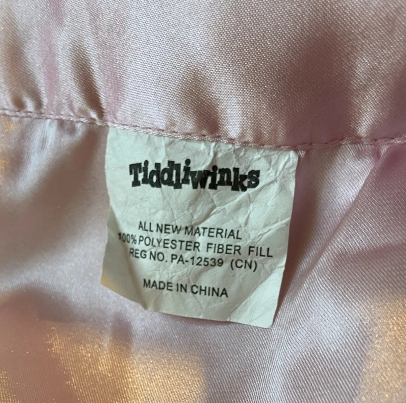 Tiddliwinks Rosa Púrpura Mariposa Sherpa Bebé Manta Satén Seguridad Lovey Foto 4 de 4