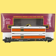 MTH Electric Trains O Scale #20-95005 BNSF Husky Stack Car L/N