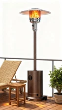 Outdoor Propane Patio Heater 48000 BTU with Wheels and Safety Protection System