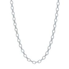 Sterling Silver Cable Chain Necklace 16" - 925