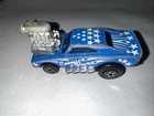 Vintage MatchBox Cosmic Blues White DieCast Drag Car 1972 Dodge Charger