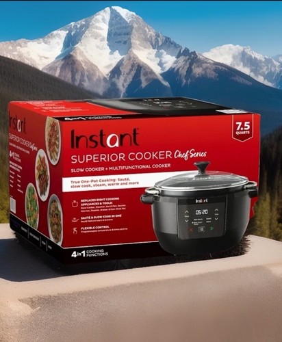 Instant Pot Superior Cooker Chef Series 7.5 Qt Slow Cooker and Multicooker