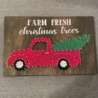 Christmas Truck/Tree - String Art Rectangle  9” x 14” New Beautiful 