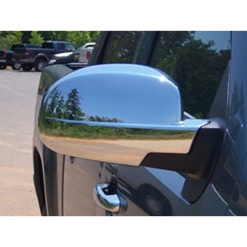 Mirror Covers for 2007-2014 Chevy Tahoe w/Puddle Cutout (Chrome Full)