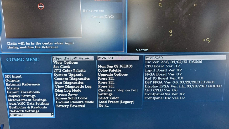 Tektronix WVR 5250 SDI/HDMI Controller(Diagnostics Log in Images) - Image 3 of 4