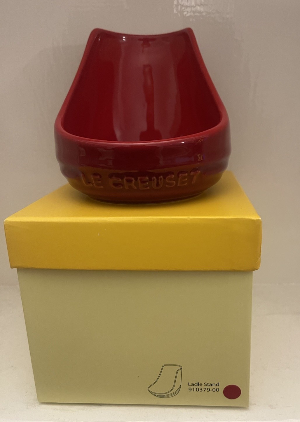Le Creuset Ladle Stand Stoneware Utensil Holder - Cerise (NEW)