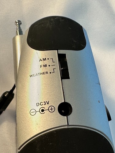 Radio de banda meteorológica AM/FM autoalimentada Jensen portátil de mano MR-550 NOAA - Imagen 5 de 7