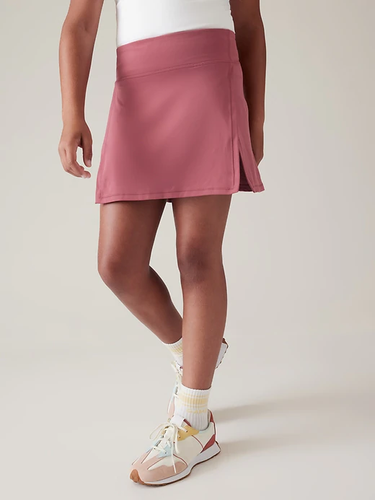Athleta Girl Goal Getter Skort XL 14 Terracotta Pocket Skirt Shorts Logo - Picture 10 of 13