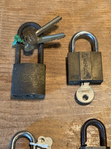 12 Padlock Lot w/keys Yale American Lock Master Reese Slaymaker w/Keys Used - Bild 2 von 8