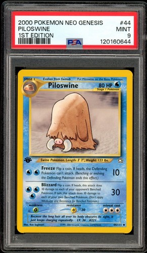 Piloswine (1st Edition) graded PSA 9 for sale on eBay