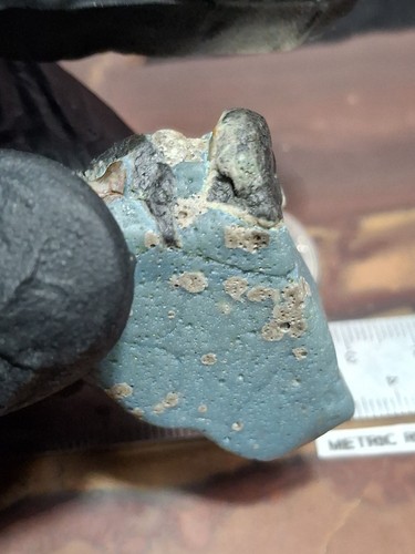 Gema de vidrio de piedra de escoria azul Leland Michigan 💎 Remo de hierro Leelanu reliquias históricas - Imagen 2 de 9