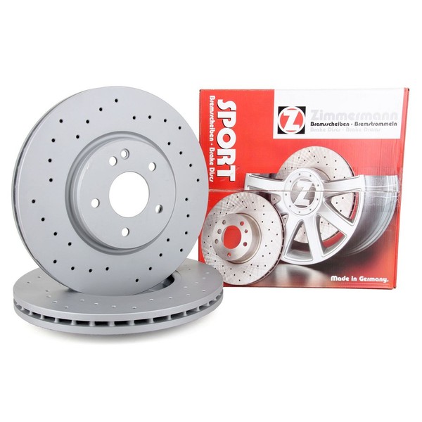 Zimmermann Sport Bremsscheiben Satz FüR Mercedes W202 C208 A208 W210 S210 Vorne-image