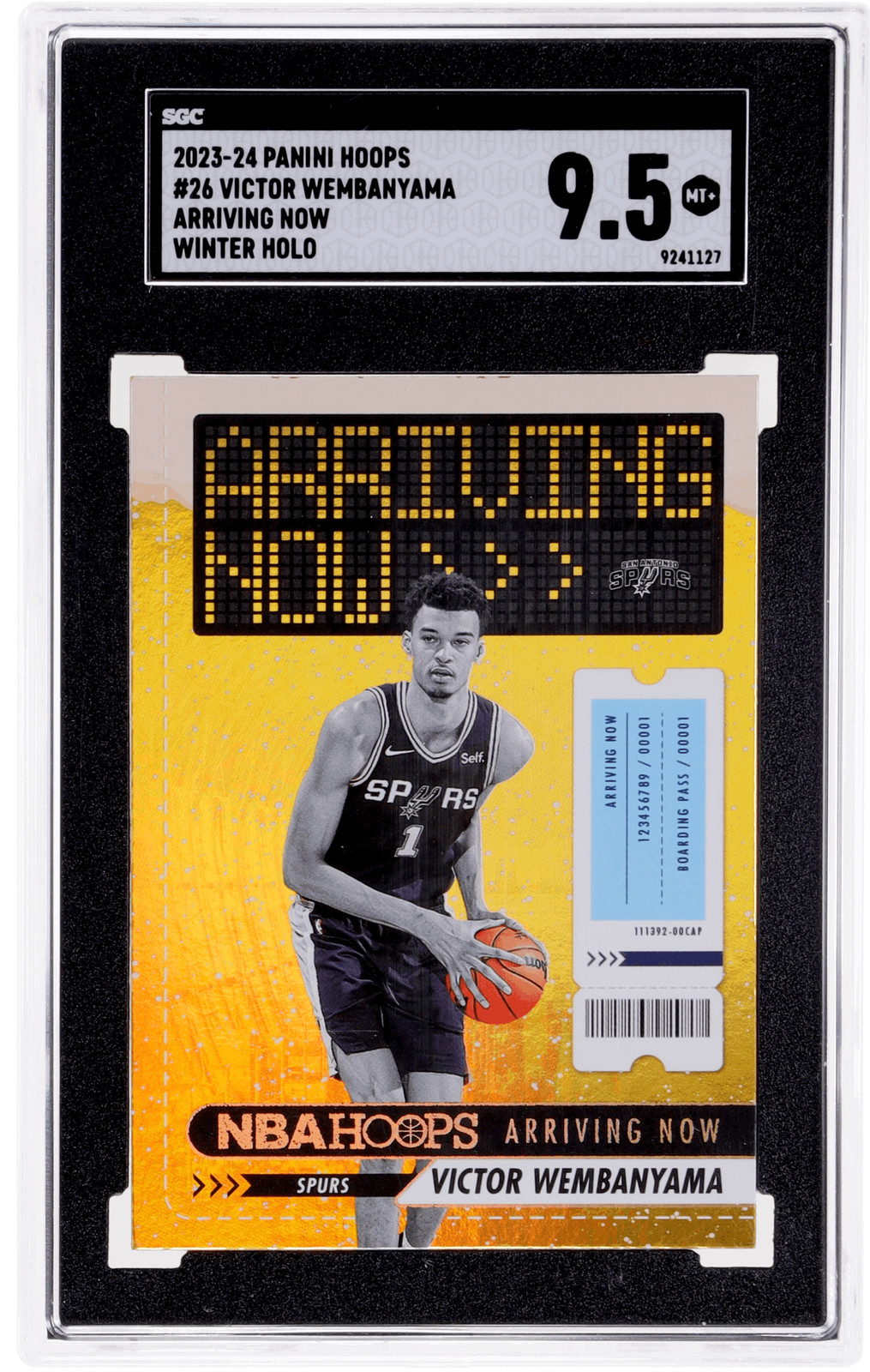 2023 Hoops Victor Wembanyama Arriving Now Winter Holo #26 SGC 9.5