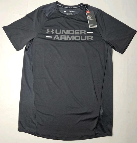 Camiseta Under Armour The MK1 Negra Manga Corta HEATGEAR NUEVA CON ETIQUETAS Medio Secado Rápido