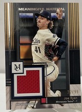 2024 Topps Museum Joe Ryan Meaningful Materials Jersey Minnesota Twins #72/99