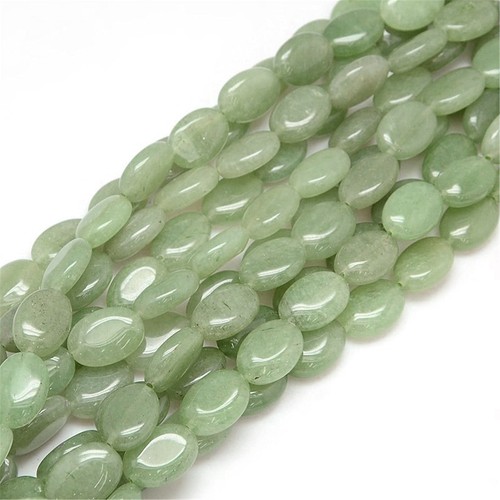 12x8mm Oval Aventurine Stone Beads Green - Picture 2 of 7