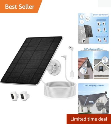 Efficient 5W Solar Panel Charger for Cameras: Durable  Waterproof Design