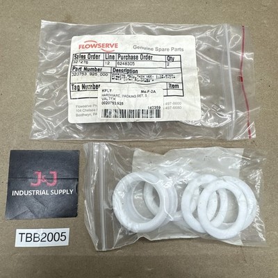 GENUINE FLOWSERVE 020753.925.000 Packing Set Twin VEE 1.12 Stem PTFE || NNB  