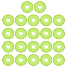 28mm Plastic Book Binding Discs, 22 Pack Expansion Discs Heart, Avocado Green
