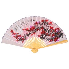 Large Folding Fan Wall Decor Decorative Fan for Living Room and Weddings