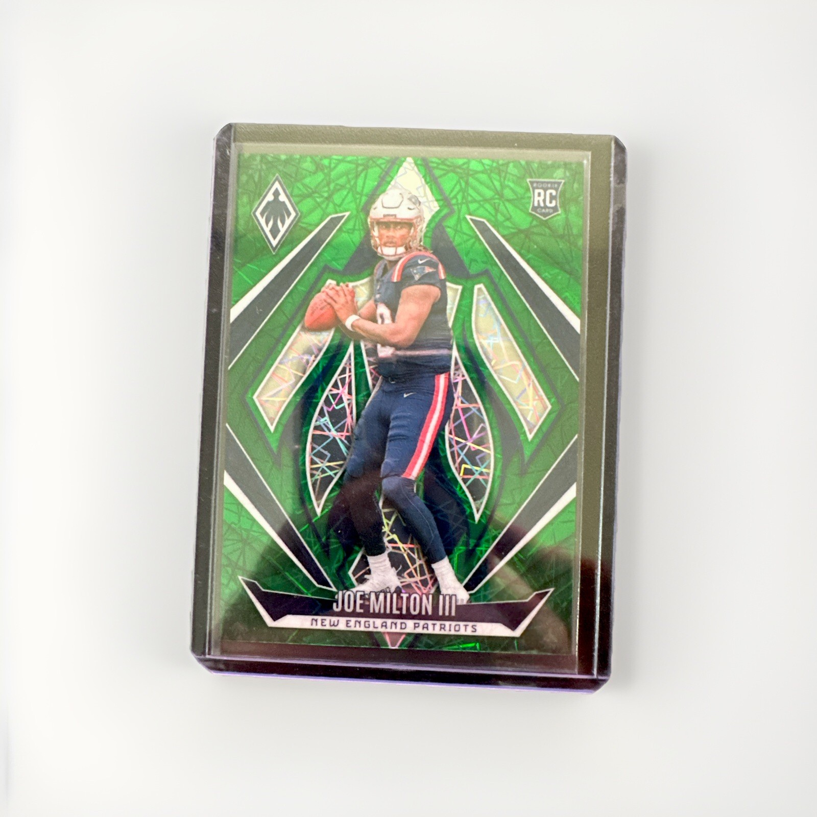 2024 Panini Phoenix - Rookies Joe Milton III #205 Green Lazer /50 (RC)