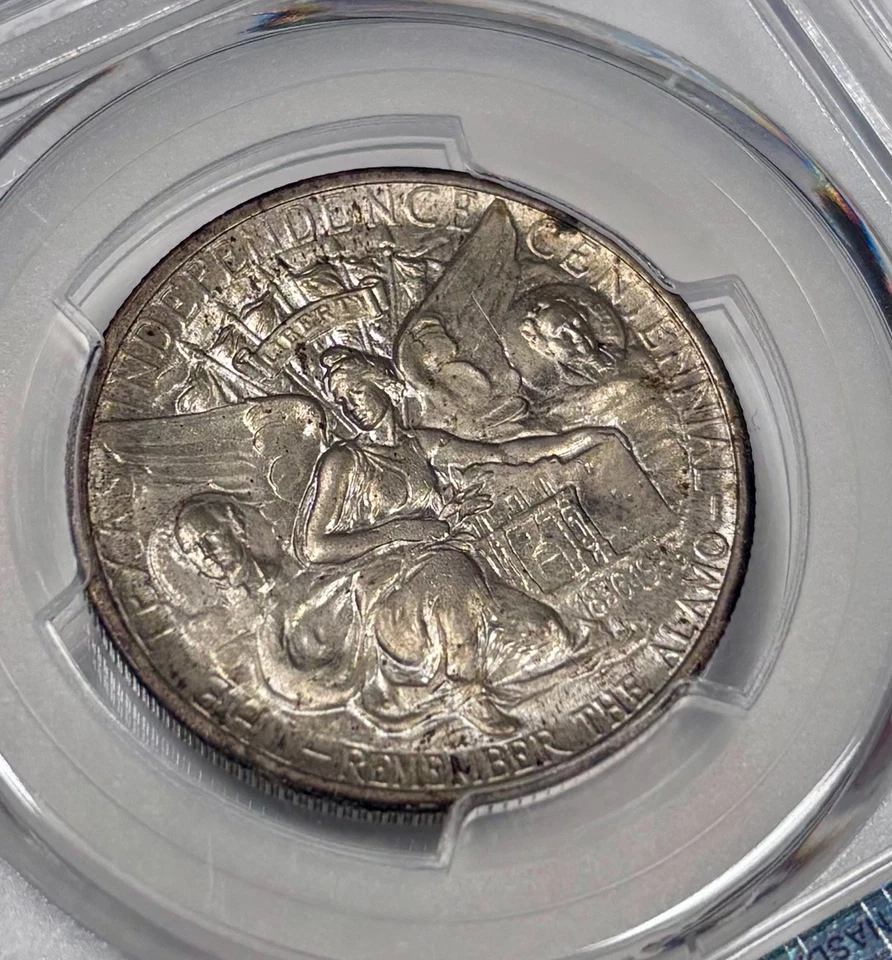 1934 Texas Commemorative Silver Half Dollar MS66 PCGS Certified. Great Strike - Image 3 of 4