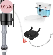 Universal Toilet Repair Kit for inside Tank – Includes Adjustable Fill Valve & 2