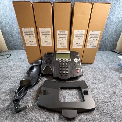LOT OF 5 Polycom SoundPoint IP450 POE Desktop Business Phones 2200-12450-025