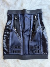 Anthony  Vaccarello Metallic Accent Mini Skirt Sz  US6, FR38