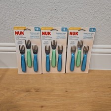 NUK Kiddy Cutlery Forks 3 Pack Set Size 18 Months Lot of 3