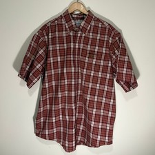 Vintage Carhartt Men's Plaid Button Up Shirt size Large
