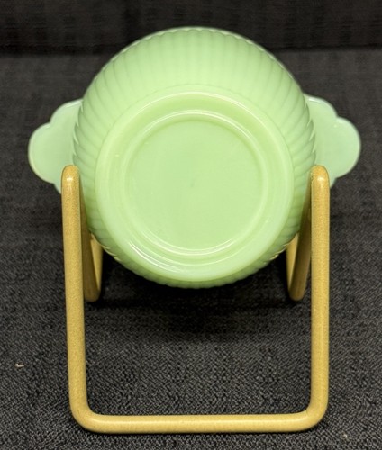 Vintage Fire King JANE RAY Jadite Sugar Bowl with Lid Unstamped Early Year Prod. - Picture 7 of 9