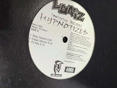 LUNIZ Ft Redman - Hypnotized / Phillies VG+ 12 Inch Vinyl 