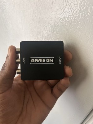 Game On HDMI to RCA AV Adapter Converter, USB Powered, Black