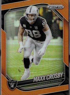 2025 Panini Prizm #195 Maxx Crosby Orange #/249