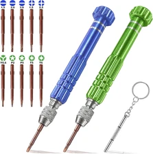 13 in 1 Glasses Screwdriver, Eyeglass Repair Kit with 10 Magnetic Screwdriver Ti