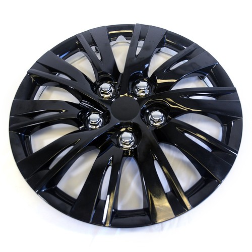 15" Gloss Black Hubcaps Snap On Wheel Covers fits Steel Rims for R15 tires - Picture 4 of 8
